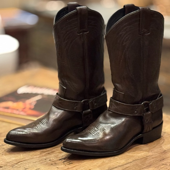 Frye Espresso Billy Harness Boots - Picture 1 of 12